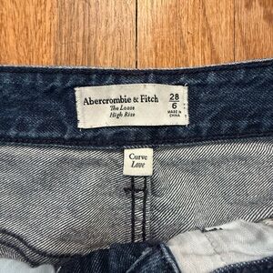 Abercrombie & Fitch Curve Love “The Loose High Rise” Dark Blue